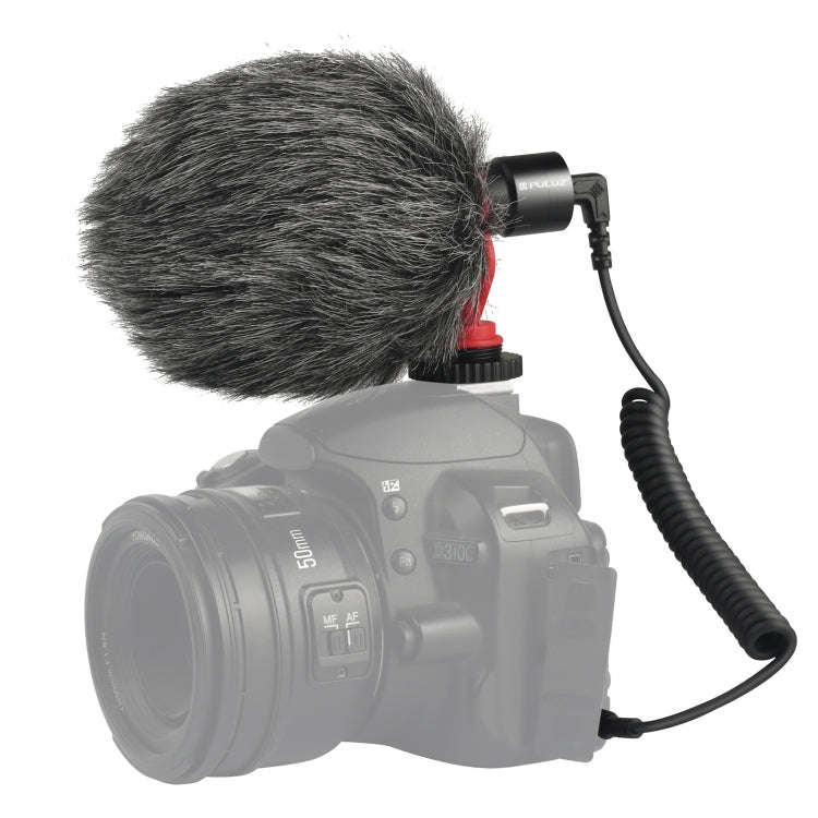 PULUZ Professional Interview Condenser Video Shotgun Microphone with 3.5mm Audio Cable for DSLR &...