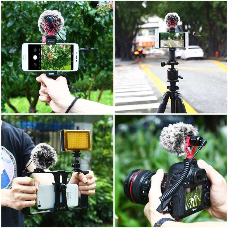 PULUZ Professional Interview Condenser Video Shotgun Microphone with 3.5mm Audio Cable for DSLR &...