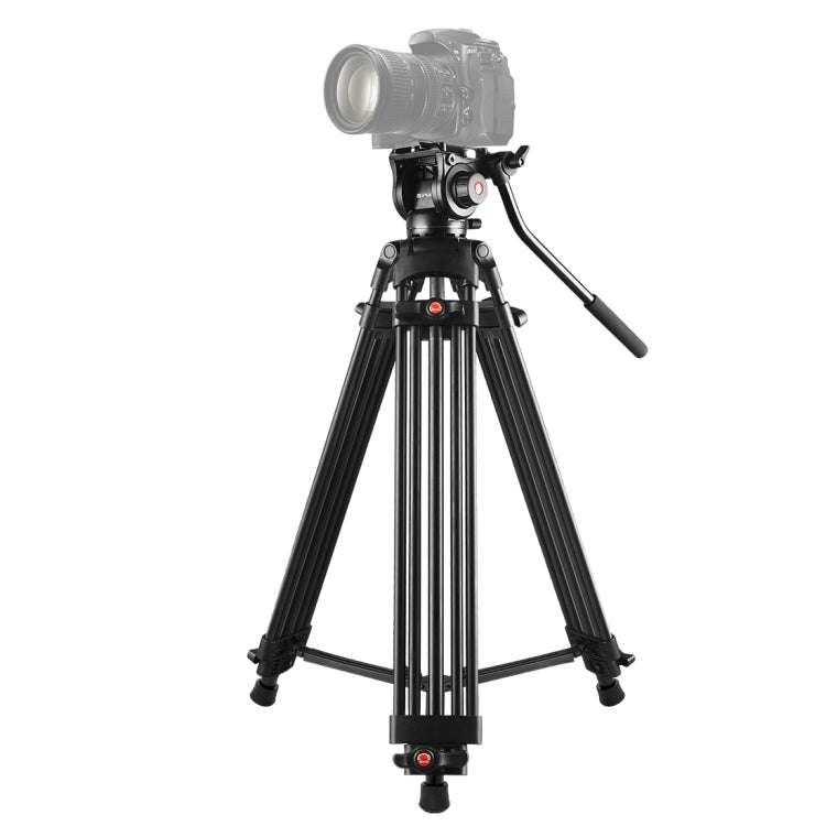 PULUZ Professional Heavy Duty Video Camcorder Aluminum Alloy Tripod with Fluid Drag Head for DSLR...