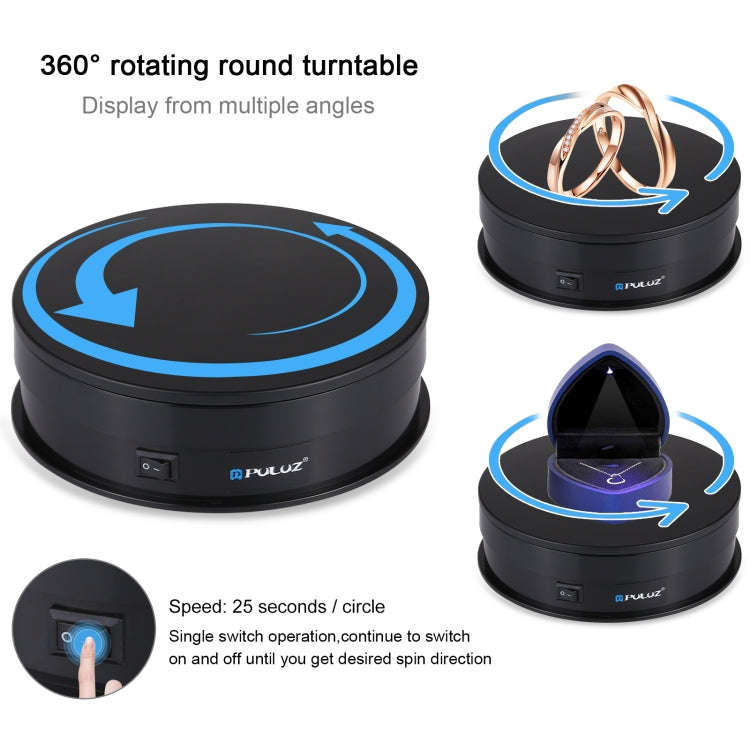 PULUZ 15cm USB Electric Rotating Turntable Display Stand Video Shooting Props Turntable for Photo...