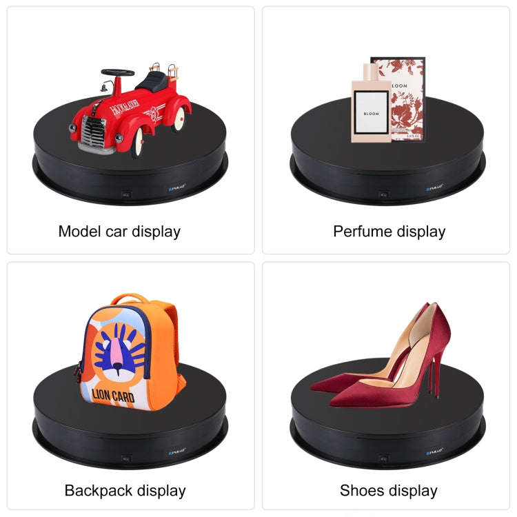 PULUZ 30cm USB Electric Rotating Turntable Display Stand Video Shooting Props Turntable for Photo...