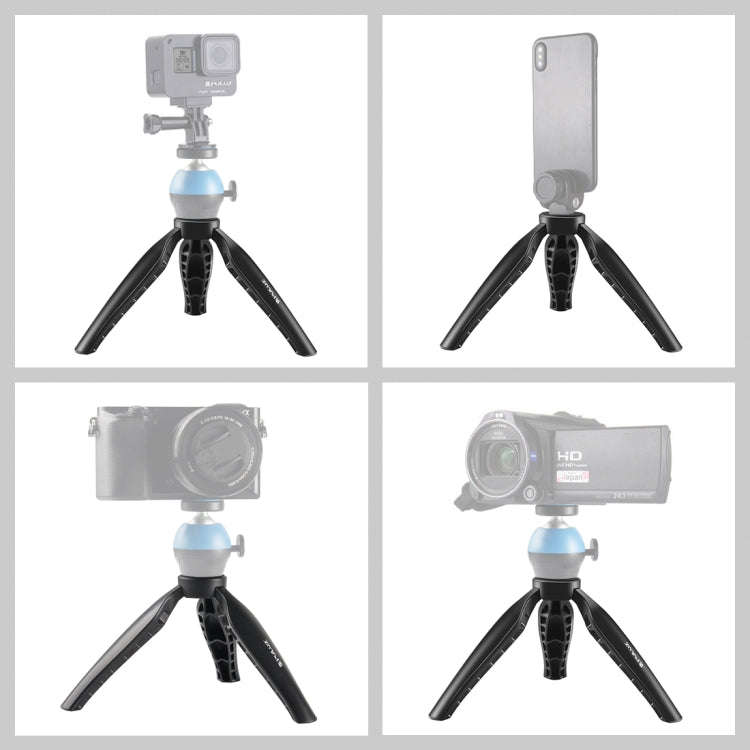 PULUZ Simple Mini ABS Desktop Tripod Mount with 1/4 inch Screw for DSLR & Digital Cameras, Workin...