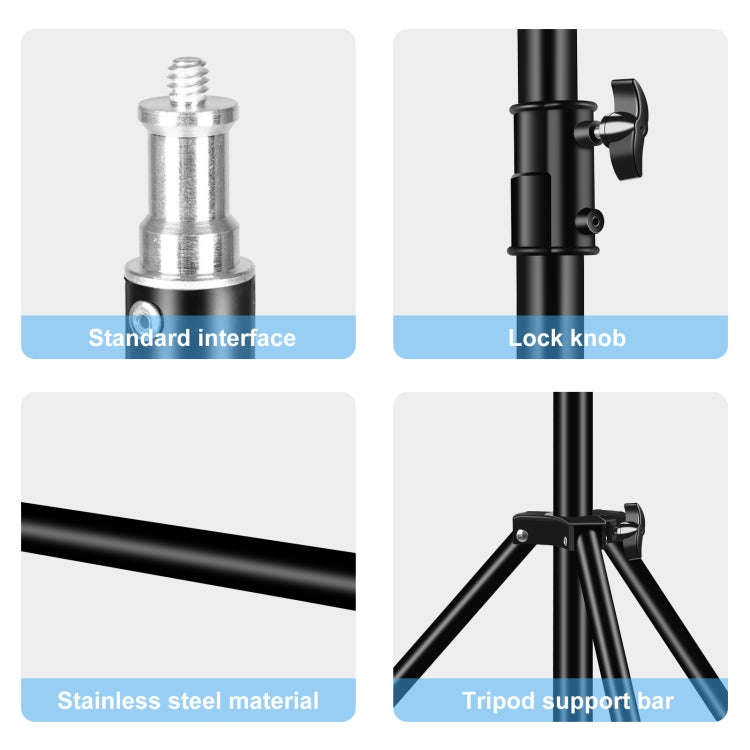 PULUZ 2.8m Height Foldable 3 Sections Tripod Mount Light Holder for Photography Video Light / Bac...