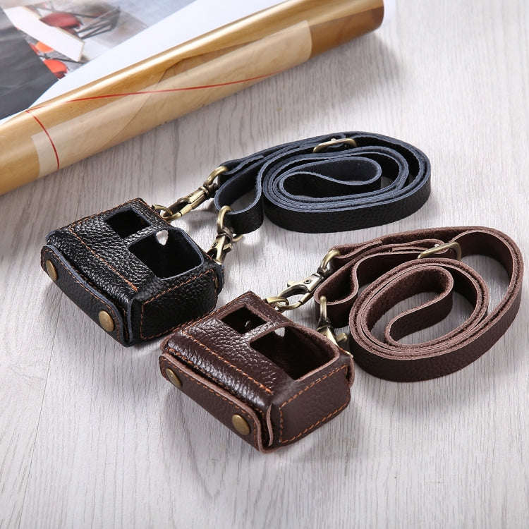 PULUZ for GoPro HERO7 Black /6 /5 Litchi Texture Genuine Leather Housing Case with Set Key Hole &...