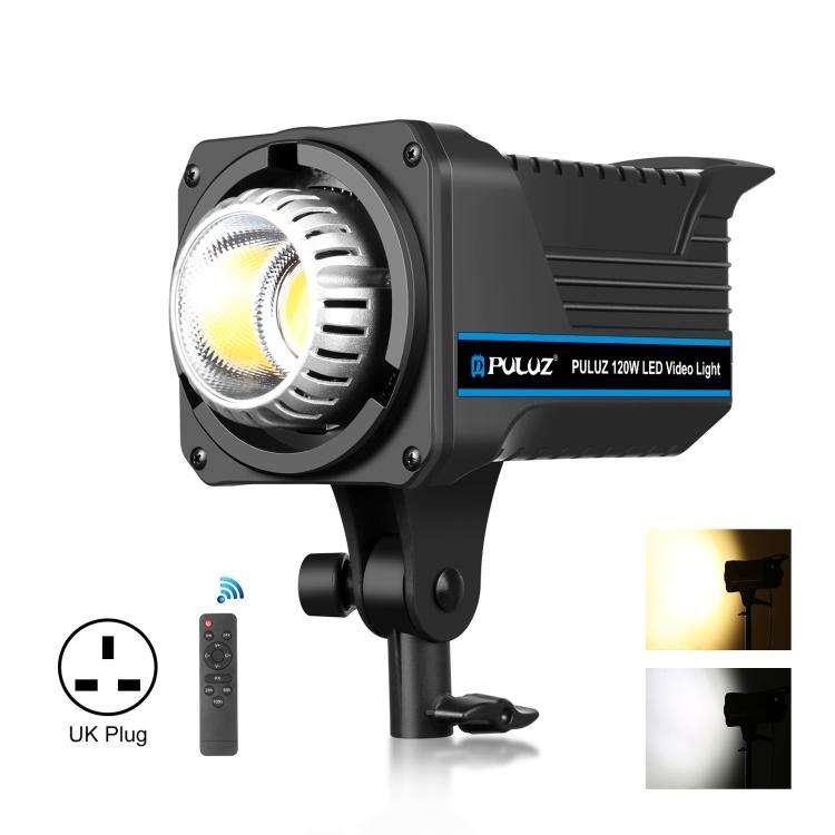 PULUZ 220V 120W Studio Video Light Dual Color Temperature Built-in Dissipate Heat System with Rem...
