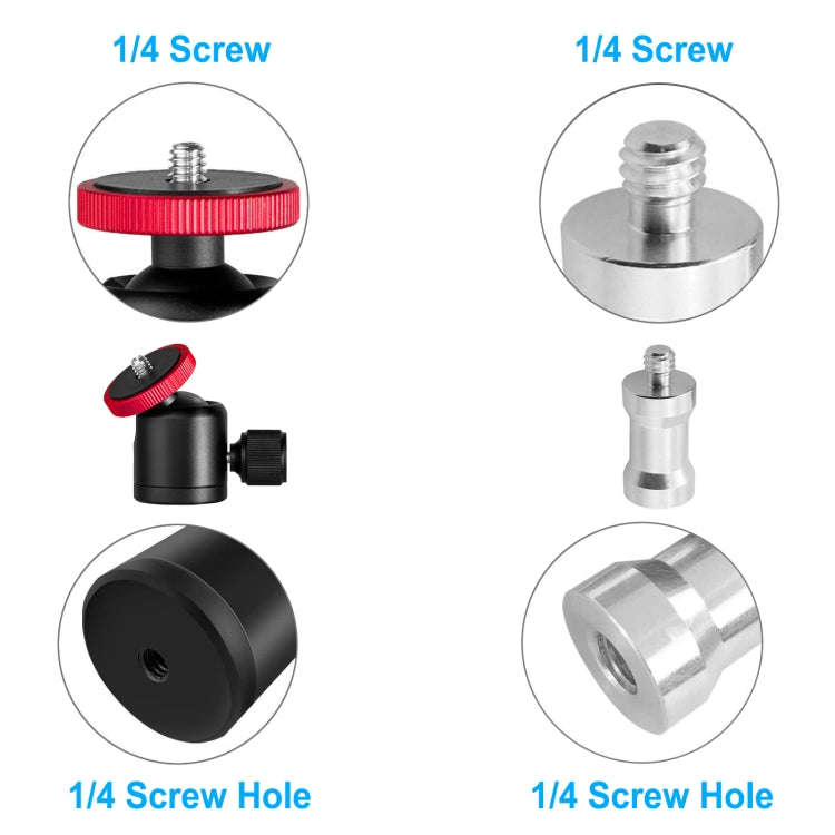 PULUZ C Clamp Mount Light Stand Extension Central Shaft Rod Monopod Holder Kits with Ball-Head, R...