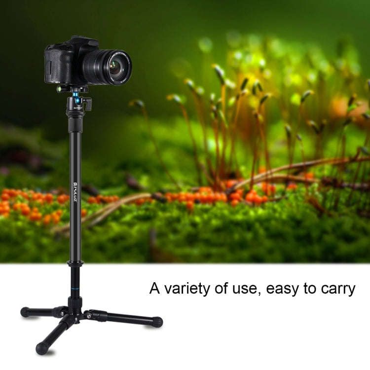 PULUZ Telescopic Extension Central Shaft Rod Monopod Holder, Rod Length: 33-60cm(Black)
