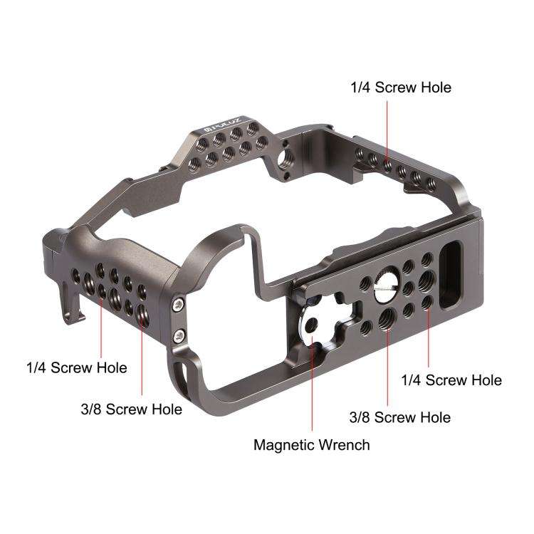 PULUZ Video Camera Cage Stabilizer for Canon EOS R5 / R5C / EOS R6 / R6 II, without Handle(Bronze)
