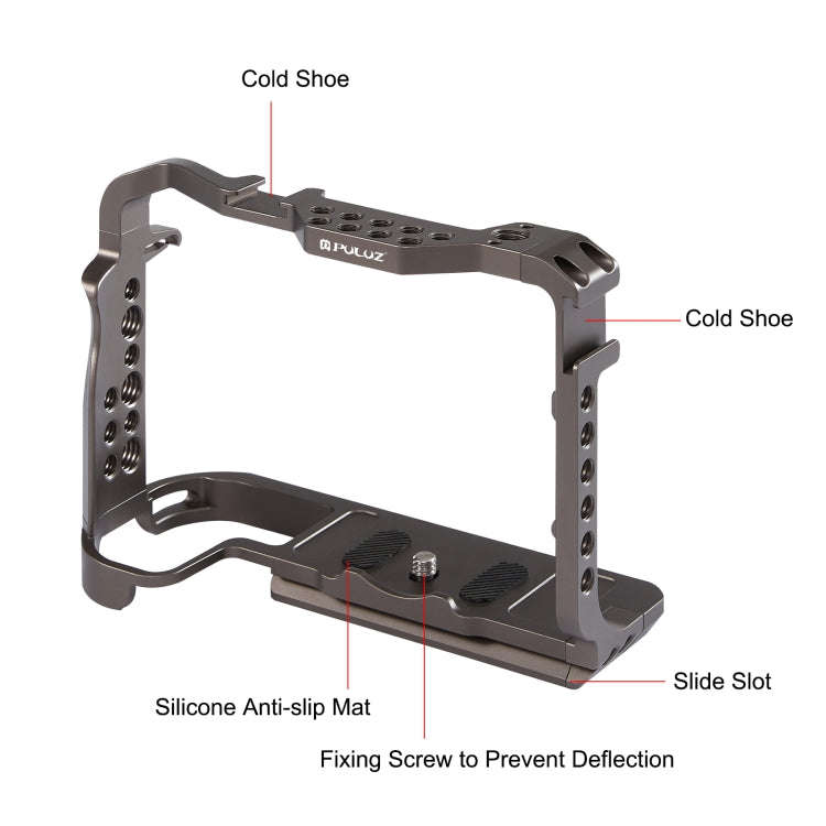 PULUZ Video Camera Cage Stabilizer for Canon EOS R5 / R5C / EOS R6 / R6 II, without Handle(Bronze)