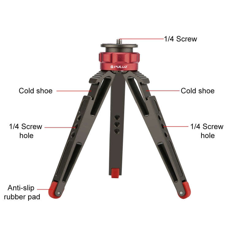 PULUZ Desktop Vlogging Live Tripod Holder with Cold Shoe Bases for DSLR & Digital Cameras, Adjust...