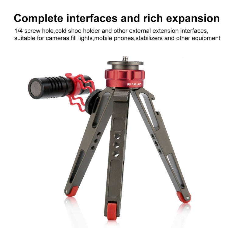 PULUZ Desktop Vlogging Live Tripod Holder with Cold Shoe Bases for DSLR & Digital Cameras, Adjust...