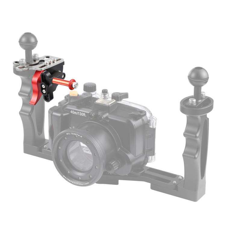PULUZ Shutter Release Trigger Extension Adapter Lever Mount for Underwater Arm System(Red)