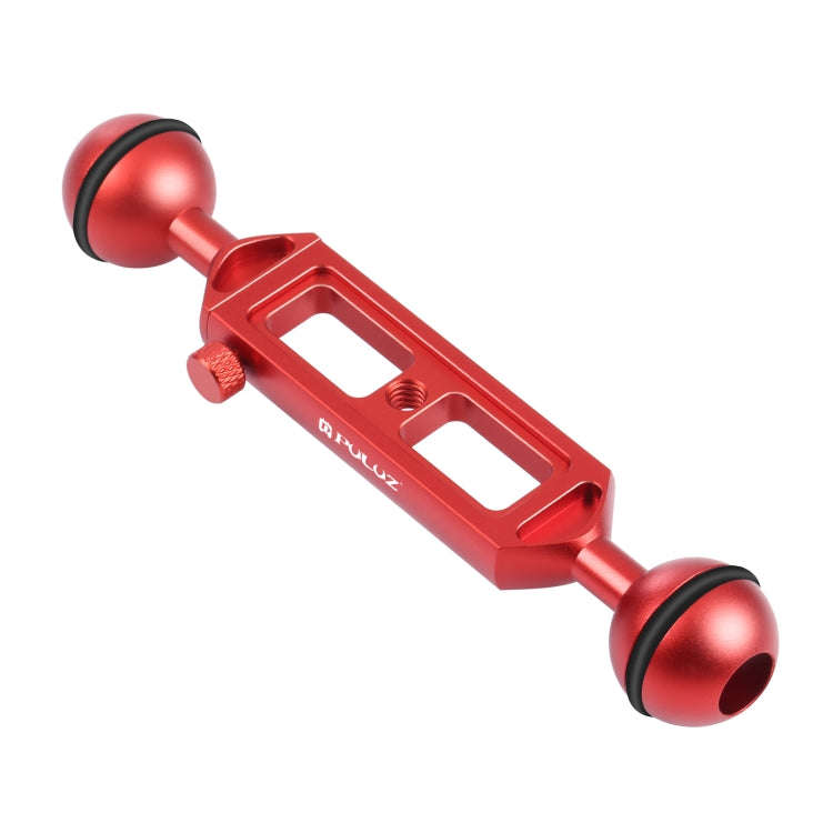 PULUZ 7.9 inch 20cm Adjustable Aluminum Alloy Dual Balls Arm with 1/4 Thread, Ball Diameter: 25mm...