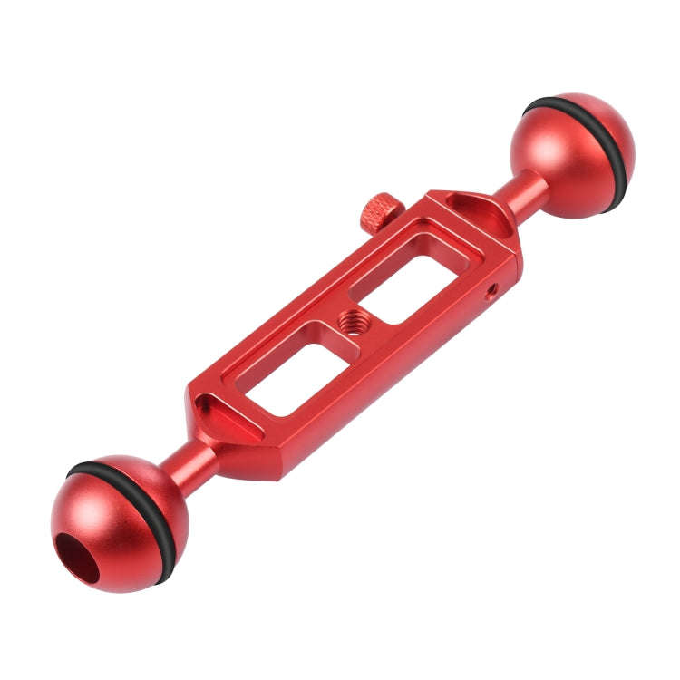 PULUZ 7.9 inch 20cm Adjustable Aluminum Alloy Dual Balls Arm with 1/4 Thread, Ball Diameter: 25mm...