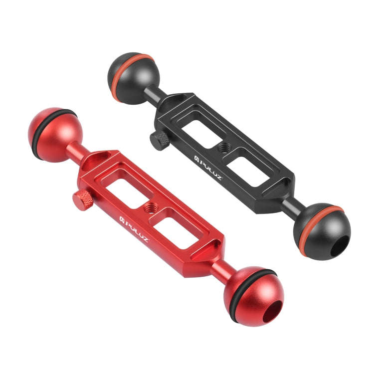 PULUZ 7.9 inch 20cm Adjustable Aluminum Alloy Dual Balls Arm with 1/4 Thread, Ball Diameter: 25mm...