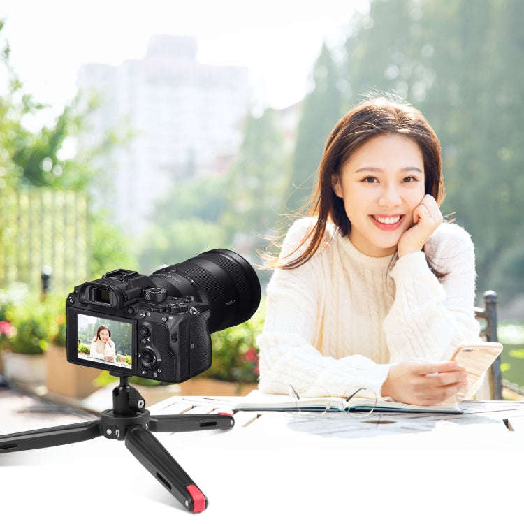 PULUZ 3/8 inch Inner Screw Metal Tripod Ball Head Adapter with Knob Lock(Black)
