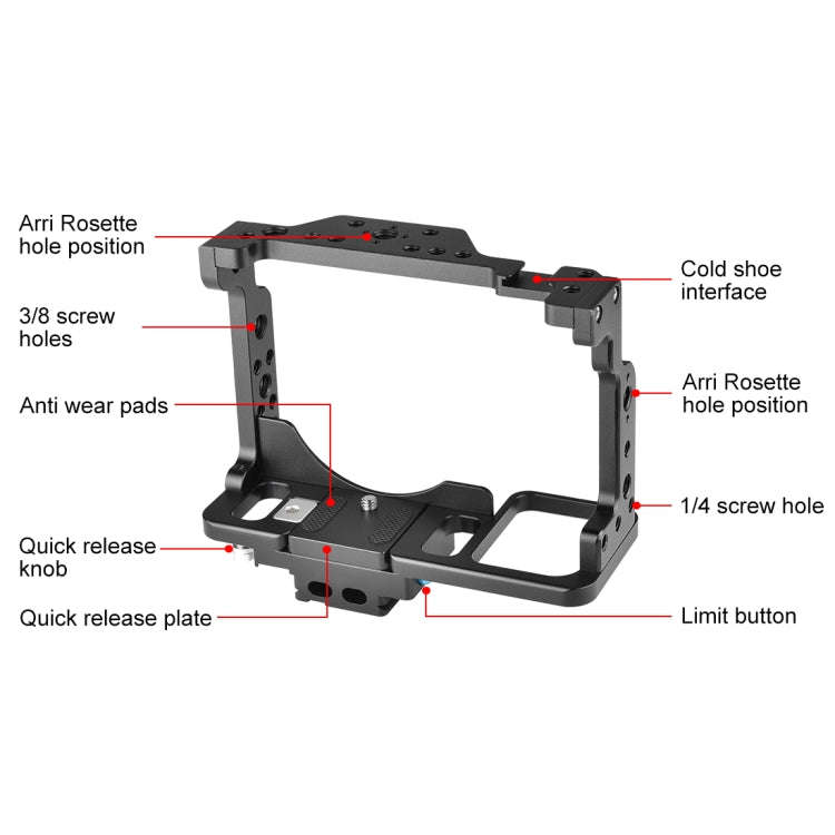 PULUZ Video Camera Cage Filmmaking Rig for Nikon Z6 / Z7(Black)