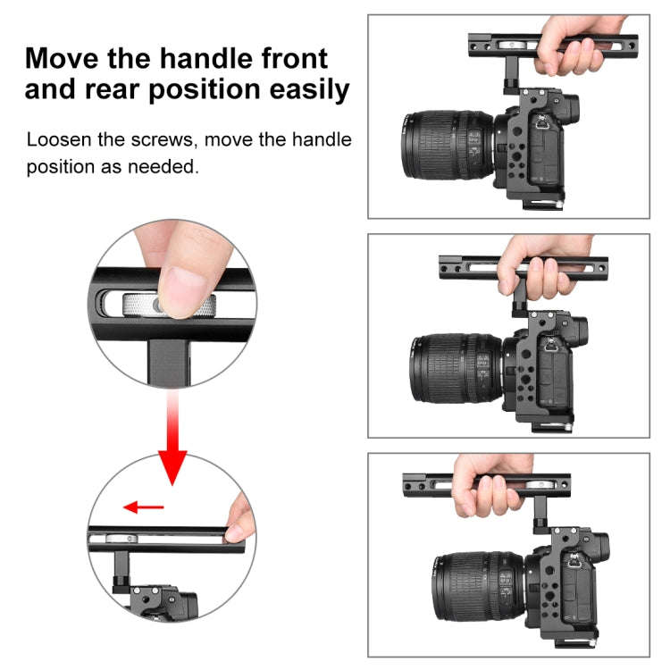 PULUZ Video Camera Cage Filmmaking Rig with Handle for Nikon Z6 / Z7(Black)