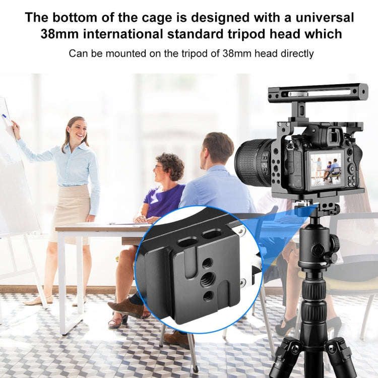 PULUZ Video Camera Cage Filmmaking Rig with Handle for Nikon Z6 / Z7(Black)