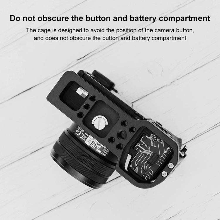 PULUZ Video Camera Cage Filmmaking Rig with Handle for Sony Alpha 7C / ILCE-7C / A7C(Black)
