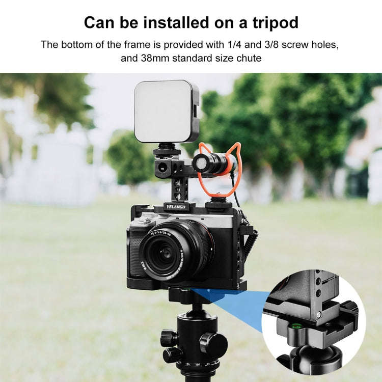 PULUZ Video Camera Cage Filmmaking Rig with Handle for Sony Alpha 7C / ILCE-7C / A7C(Black)