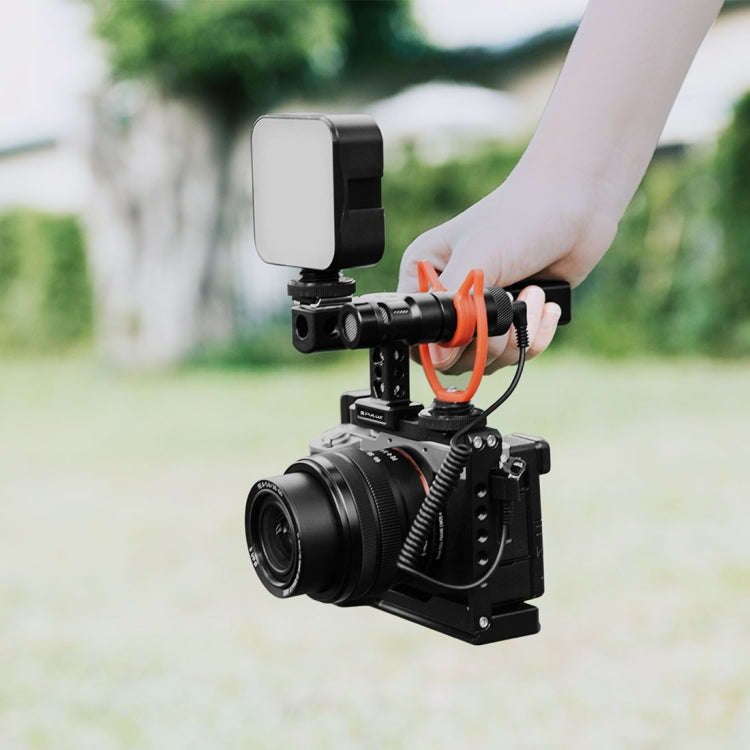 PULUZ Video Camera Cage Filmmaking Rig with Handle for Sony Alpha 7C / ILCE-7C / A7C(Black)