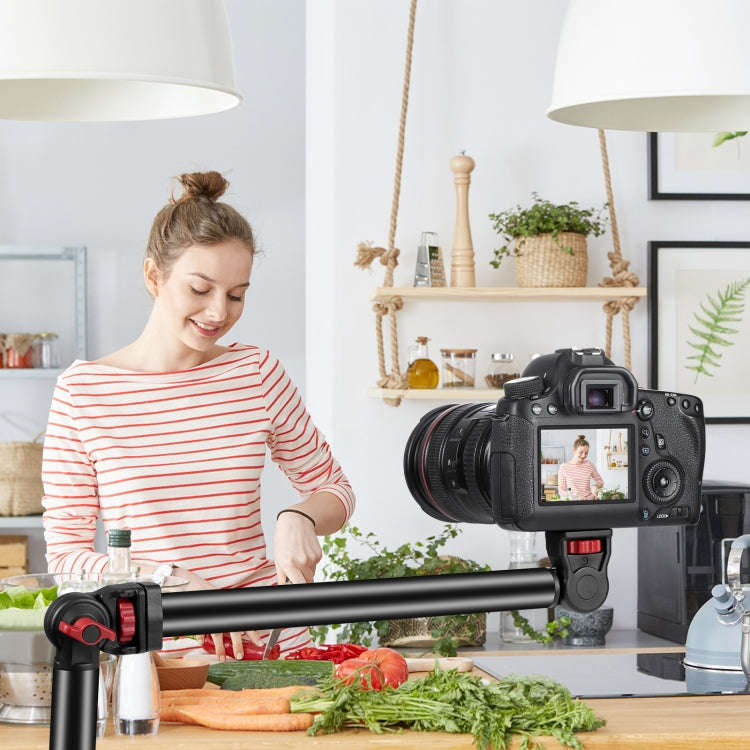 PULUZ Overhead Camera Mount C-Clamp Desk Stand Live Holder(Black)