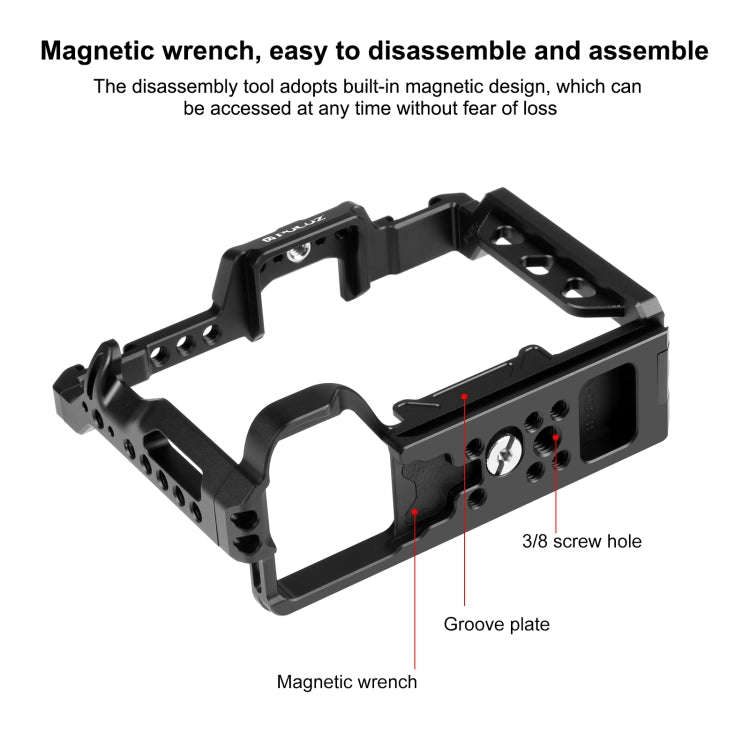 PULUZ Metal Camera Cage Stabilizer Rig for Sony A7 IV / ILCE-7M4 / A7M4 / A7M3 / A7R3  / A7R III(...