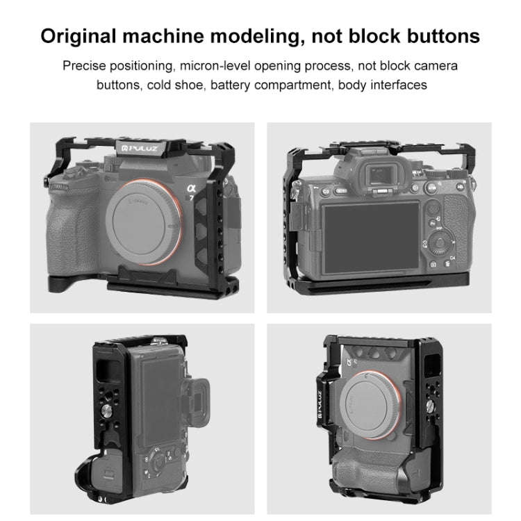 PULUZ Metal Camera Cage Stabilizer Rig for Sony A7 IV / ILCE-7M4 / A7M4 / A7M3 / A7R3  / A7R III(...