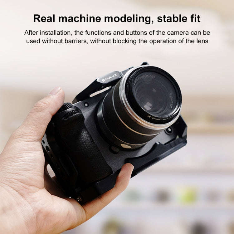For Sony ILME-FX30 / FX3 PULUZ Metal Camera Cage Stabilizer Rig with NOTA Slider(Black)