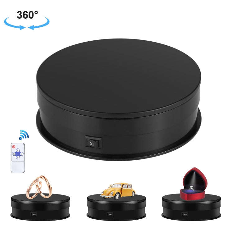 PULUZ 15cm Adjusting Speed Rotating Turntable Display Stand, Load: 3kg(Black)