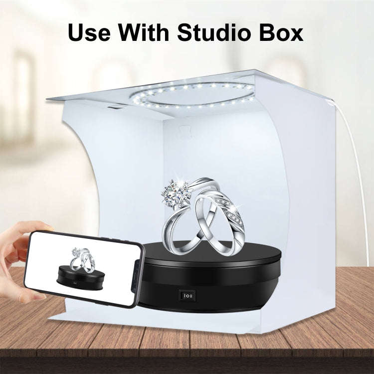 PULUZ 15cm Adjusting Speed Rotating Turntable Display Stand, Load: 3kg(Black)