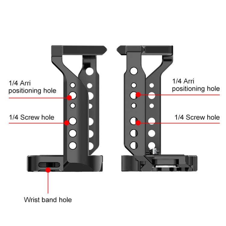 For Sony ZV-E1 PULUZ Aluminum Alloy Camera Cage Stabilizer (Black)