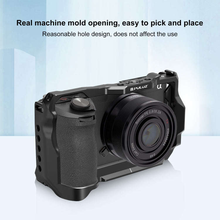 For  Sony A6700 PULUZ Metal Camera Cage Stabilizer Rig (Black)