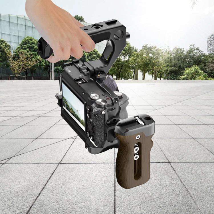 For  Sony A6700 PULUZ Metal Camera Cage Stabilizer Rig (Black)