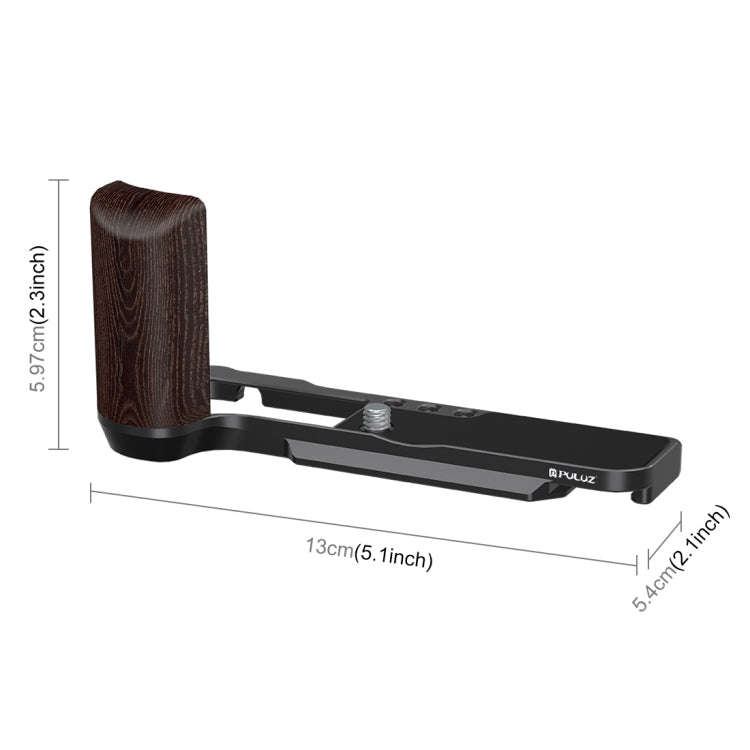 For Fujifilm X100VI PULUZ 1/4 inch Vertical Shoot Quick Release L Plate Bracket Base Holder (Black)