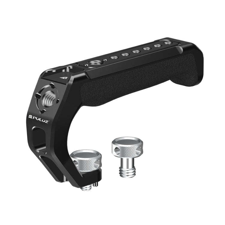 PULUZ Arri Metal Silicone Top Handle with Cold Shoe Mount for Mirrorless Camera Cage Stabilizer (...