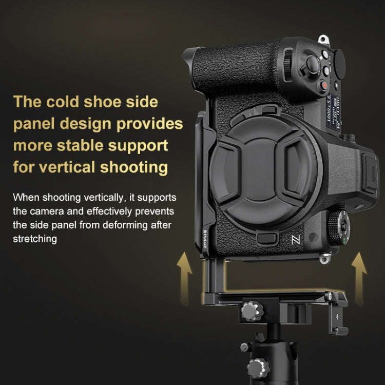 For Nikon Z6III / Z6II PULUZ 1/4 inch Vertical Shoot Quick Release L Plate Bracket Base Holder (B...