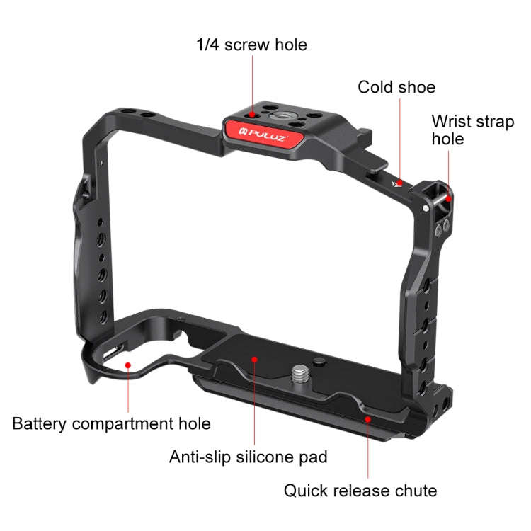 For Nikon Z6III / Z6II PULUZ Metal Camera Cage Stabilizer Rig (Black)