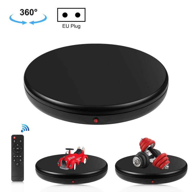PULUZ 45cm Remote Control Adjusting Speed Rotating Turntable Display Stand, Black, Load 100kg(EU ...