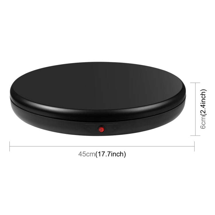 PULUZ 45cm Remote Control Adjusting Speed Rotating Turntable Display Stand, Black, Load 100kg(UK ...