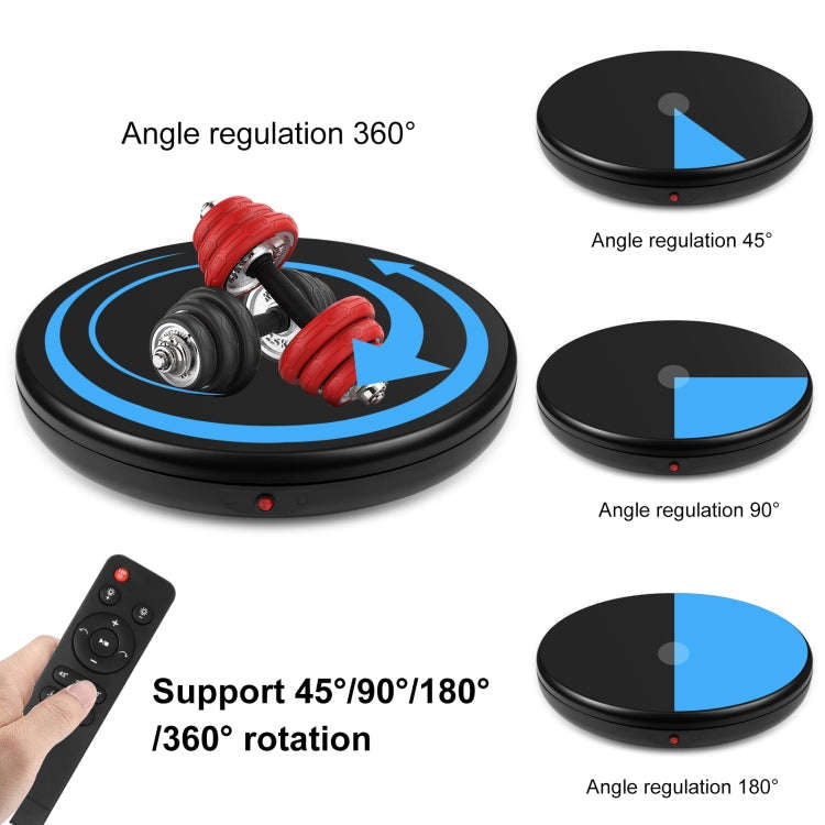 PULUZ 45cm Remote Control Adjusting Speed Rotating Turntable Display Stand, Black, Load 100kg(UK ...