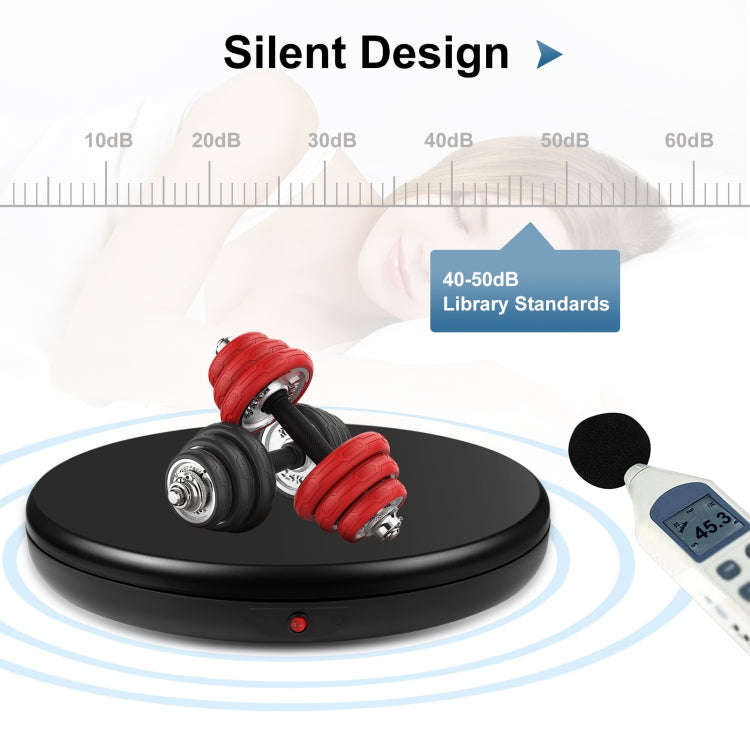 PULUZ 45cm Remote Control Adjusting Speed Rotating Turntable Display Stand, Black, Load 100kg(UK ...
