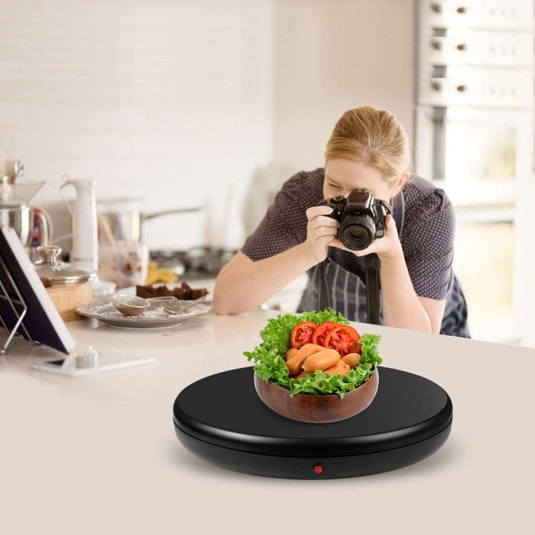 PULUZ 45cm Remote Control Adjusting Speed Rotating Turntable Display Stand, Black, Load 100kg(UK ...