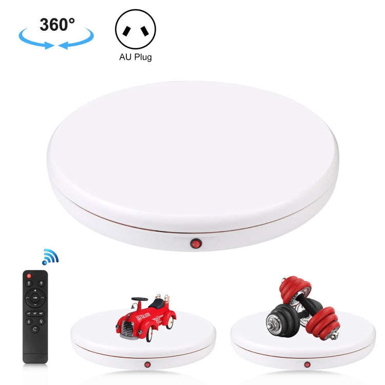 PULUZ 45cm Remote Control Adjusting Speed Rotating Turntable Display Stand, White, Load 100kg(AU ...