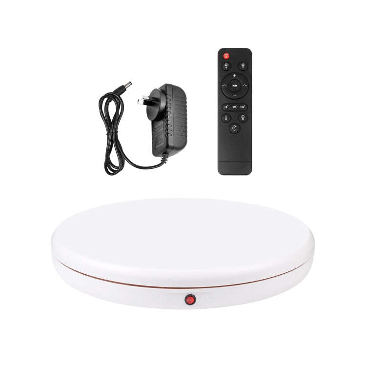 PULUZ 45cm Remote Control Adjusting Speed Rotating Turntable Display Stand, White, Load 100kg(AU ...