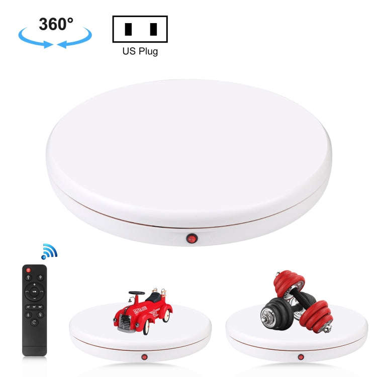 PULUZ 45cm Remote Control Adjusting Speed Rotating Turntable Display Stand, White, Load 100kg(US ...