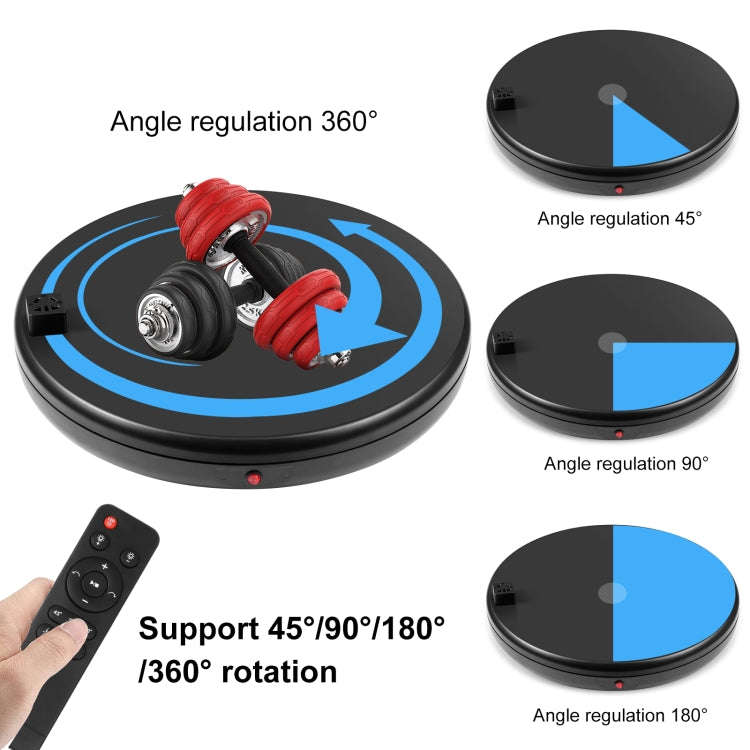PULUZ 45cm Remote Control Adjusting Speed Rotating Turntable Display Stand with Power Socket, Bla...