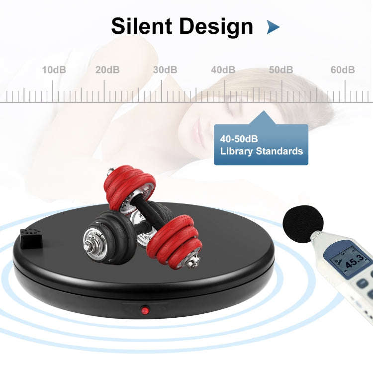 PULUZ 45cm Remote Control Adjusting Speed Rotating Turntable Display Stand with Power Socket, Bla...