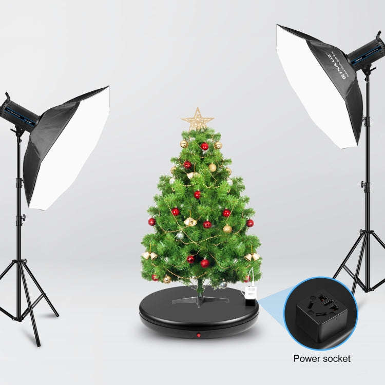 PULUZ 45cm Remote Control Adjusting Speed Rotating Turntable Display Stand with Power Socket, Bla...